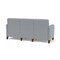 Lesro Siena Lounge Reception 3 Seat Tandem Seating No Center Arms, Walnut, RS Fog Upholstery SN3101 - alternate 3